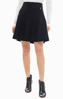 Расклешенная черная юбка средней длины Patrizia Pepe