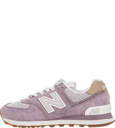 Замшевые кроссовки с текстильными вставками 574 New Balance