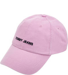 Хлопковая бейсболка с контрастной вышивкой Tommy Jeans