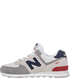 Замшевые кроссовки с текстильными вставками 574 New Balance