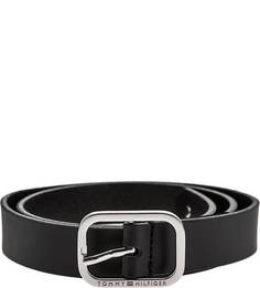 Тонкий ремень из гладкой кожи Tommy Hilfiger