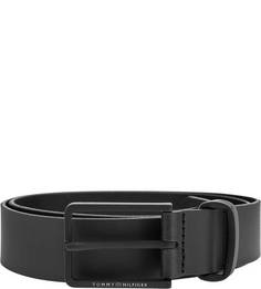 Ремень из гладкой кожи черного цвета Tommy Hilfiger