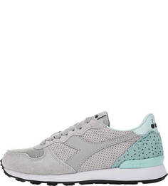 Замшевые кроссовки с фигурной перфорацией Camaro Diadora