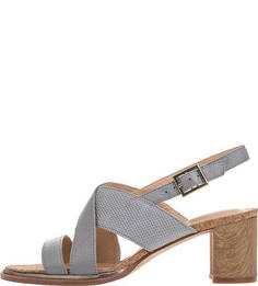 Кожаные босоножки на устойчивом каблуке Clarks