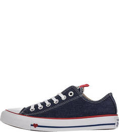 Джинсовые кеды с яркой нашивкой Converse