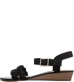 Сандалии из нубука черного цвета Clarks
