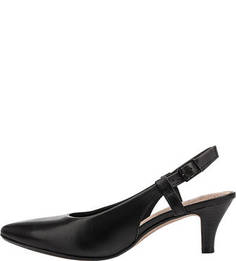 Черные босоножки из натуральной кожи Clarks