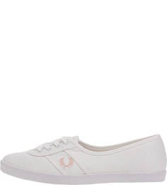 Текстильные кеды белого цвета Fred Perry