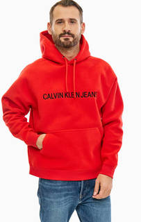 Красная толстовка с карманом-кенгуру Calvin Klein Jeans