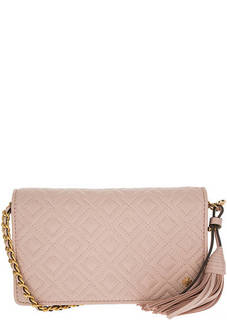 Кожаная сумка-кошелек с брелоком Tory Burch