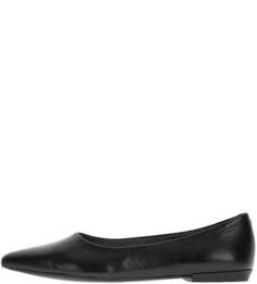 Кожаные балетки черного цвета Aya Vagabond