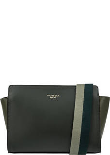 Кожаная сумка с одним отделом на молнии Tosca BLU