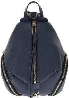 Синий кожаный рюкзак со съемными лямками Rebecca Minkoff