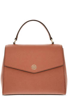Маленькая кожаная сумка с откидным клапаном Tory Burch