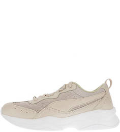 Кроссовки бежевого цвета с текстильными вставками Cilia Puma
