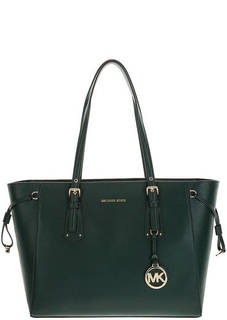 Вместительная кожаная сумка с двумя отделами Voyager Michael Michael Kors