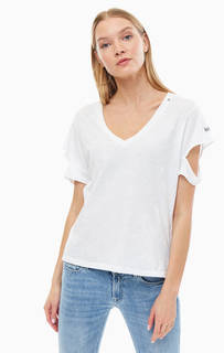 Хлопковая футболка с треугольным вырезом Replay