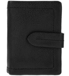 Черный кожаный кошелек с боковым отделением на молнии Gianni Conti