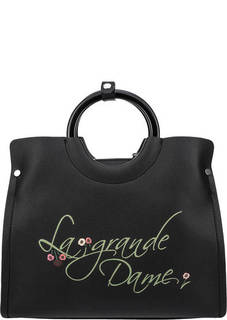 Сумка черного цвета с цветочным принтом Tosca BLU