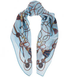 Шелковый платок голубого цвета Eleganzza