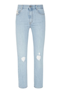 Голубые джинсы с прорезями Stella Mc Cartney