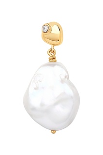 Позолоченная моносерьга Baroque Mini с натуральным жемчугом Lav`Z
