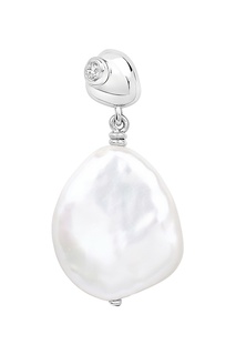 Серебряная моносерьга Baroque Mini с жемчужной подвеской Lav`Z