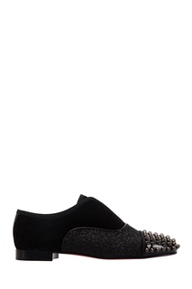 Черные туфли Alpha Girl Spikes Flat Christian Louboutin