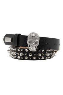 Кожаный ремень с отделкой Philipp Plein
