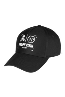 Черная бейсболка с принтом Philipp Plein