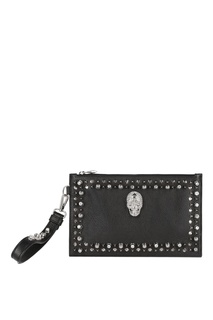 Кожаный клатч с шипами Philipp Plein