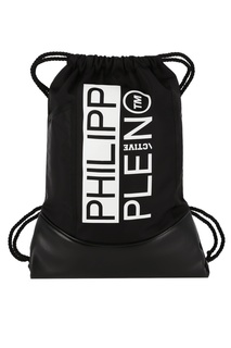 Черный рюкзак с принтом Philipp Plein