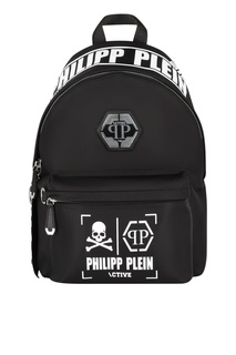 Черный рюкзак с логотипом Philipp Plein