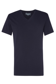Темно-синяя футболка с V-образным вырезом Bread&Boxers
