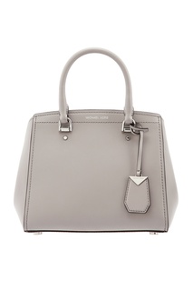 Серая кожаная сумка Benning Michael Michael Kors