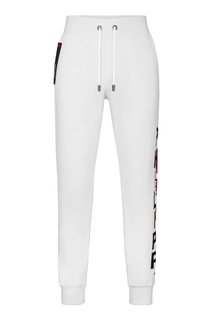 Спортивные белые брюки с принтом Philipp Plein