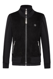 Кожаная черная куртка Philipp Plein