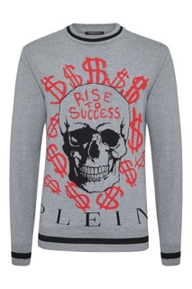 Серый джемпер с черепом Philipp Plein
