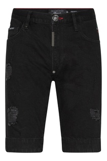 Черные джинсовые шорты Philipp Plein