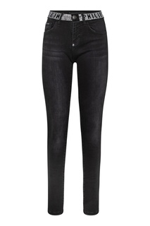 Серые джинсы с кристаллами Philipp Plein