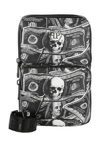 Кожаная сумка с принтом Philipp Plein