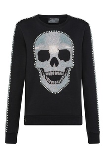 Черный джемпер с отделкой Philipp Plein