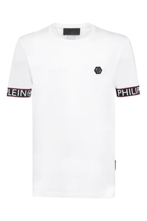 Белая футболка с контрастной отделкой Philipp Plein