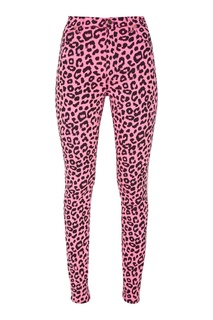 Розовые джинсы с леопардовым принтом Gucci