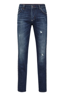 Синие джинсы с лампасами Philipp Plein