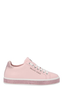 Розовые кеды с кристаллами Philipp Plein