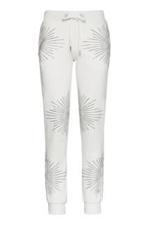 Белые брюки с кристаллами Philipp Plein