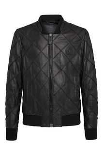 Черная куртка с фактурной отделкой Philipp Plein