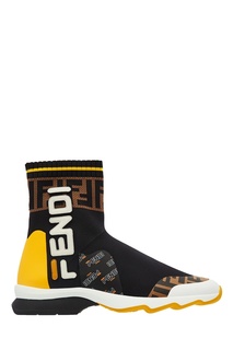Кроссовки-носки с логотипами и монограммами FF Fendi