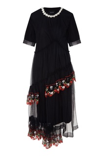 Платье с цветочной вышивкой и искусственным жемчугом Simone Rocha